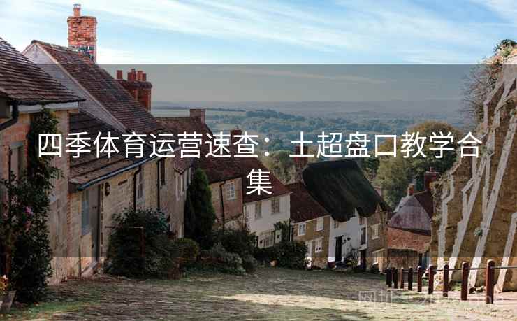四季体育运营速查：土超盘口教学合集