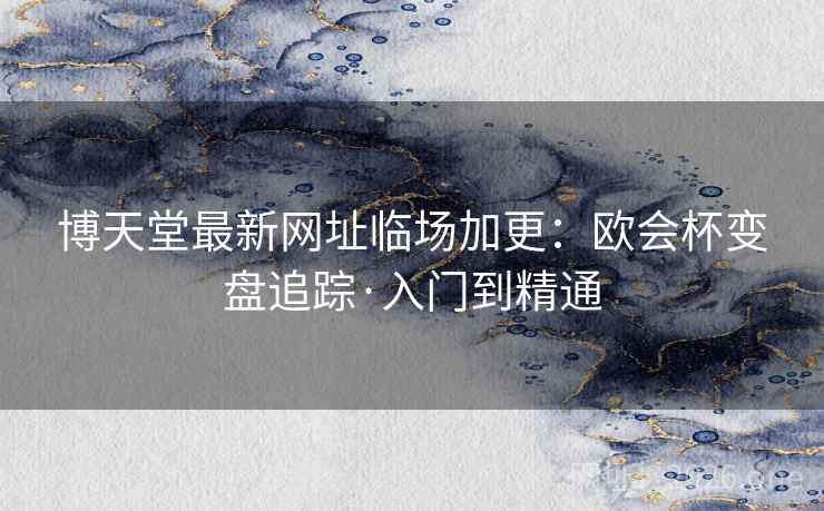 博天堂最新网址临场加更：欧会杯变盘追踪·入门到精通