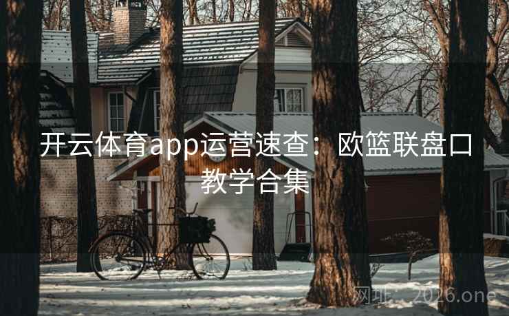开云体育app运营速查：欧篮联盘口教学合集
